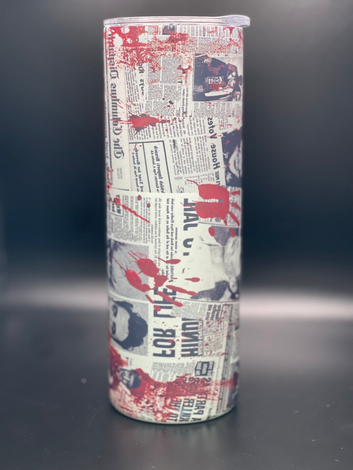 Crime Scene Newspaper Tumbler