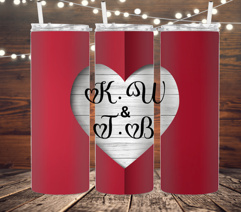 Heart with initials inside