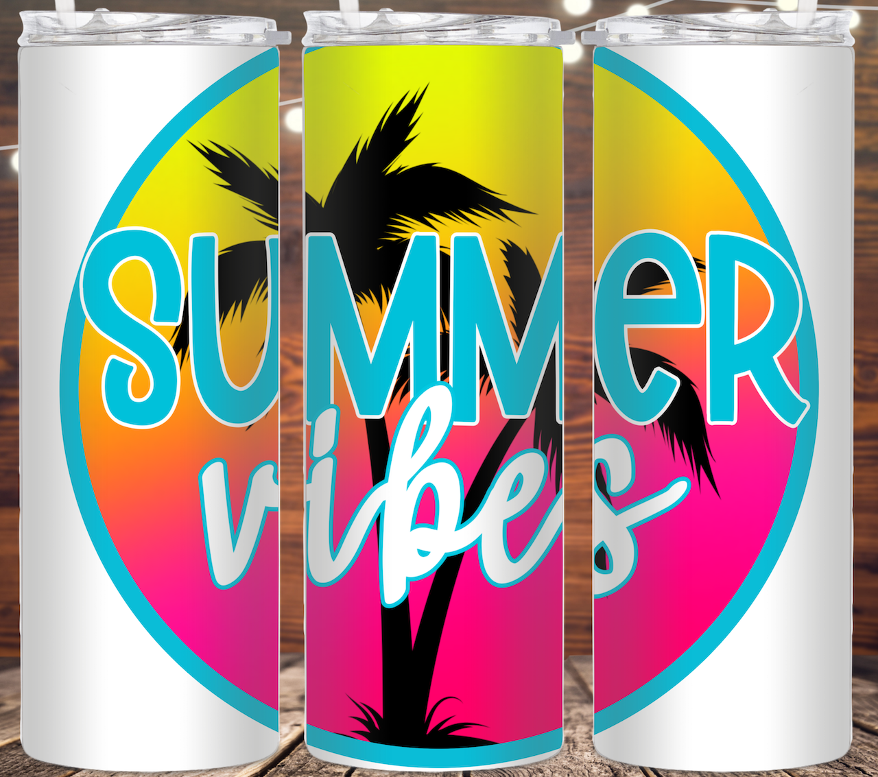 Summer Vibes Sublimation Tumbler