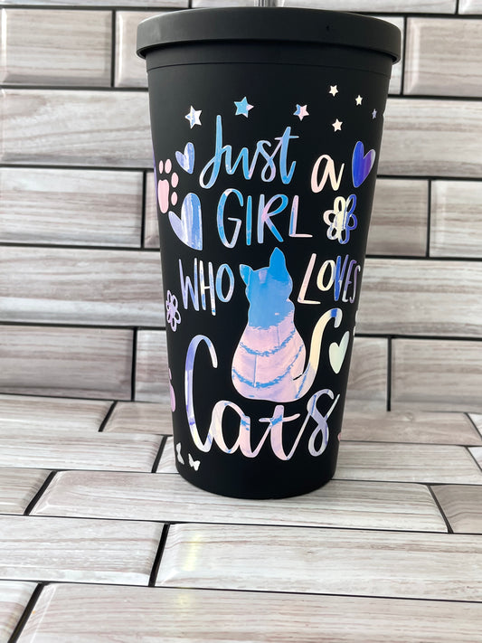 Custom Cat 20 oz  Reusable Cup