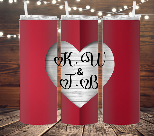 Heart with initials inside