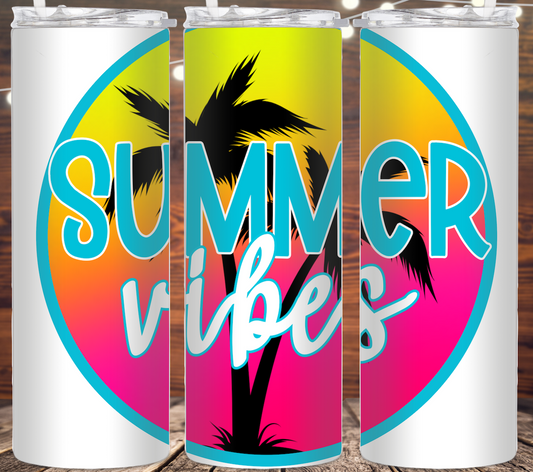 Summer Vibes Sublimation Tumbler